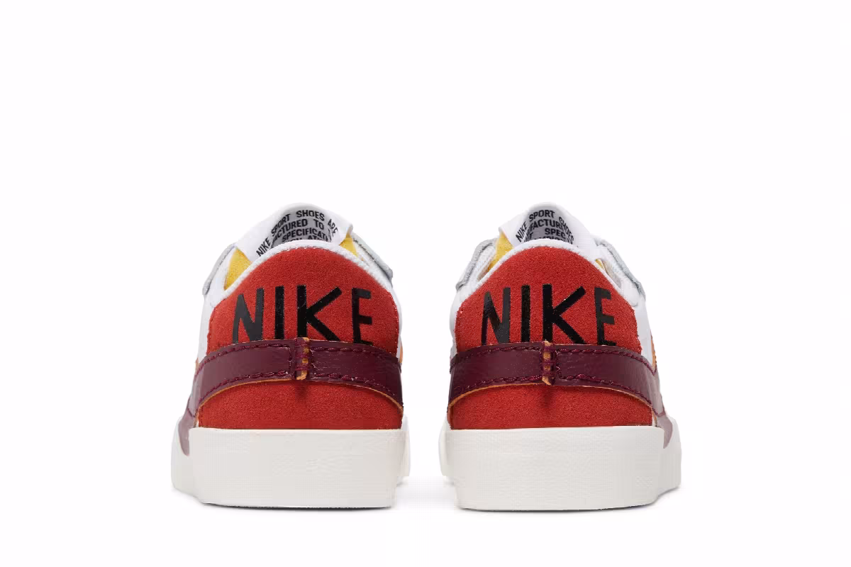 Nike Women's Blazer Low White Dark Beetroot, view 7