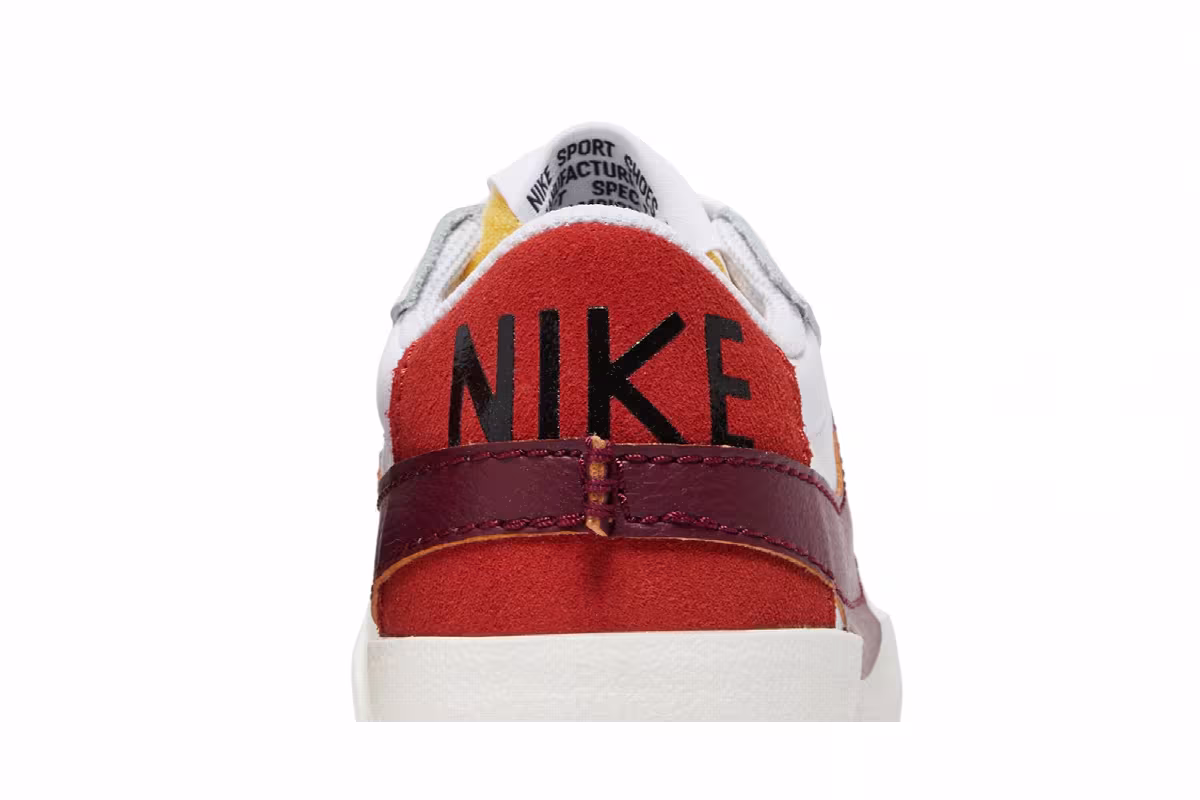 Nike Women's Blazer Low White Dark Beetroot, view 8