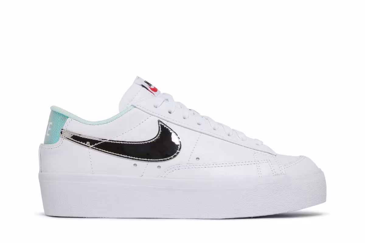 Nike Women's Blazer Low Platform White Mint Foam, view 2