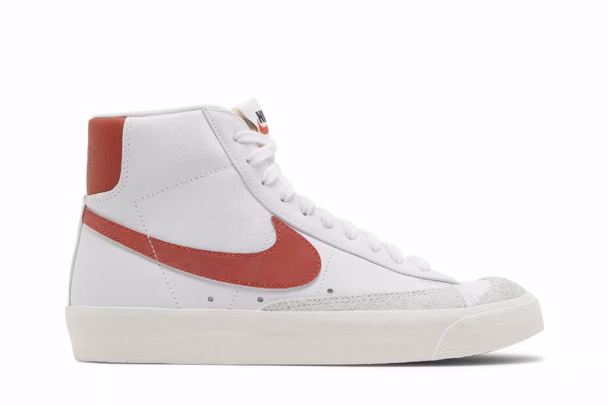 Nike Women's Blazer Mid White Orange, view 2