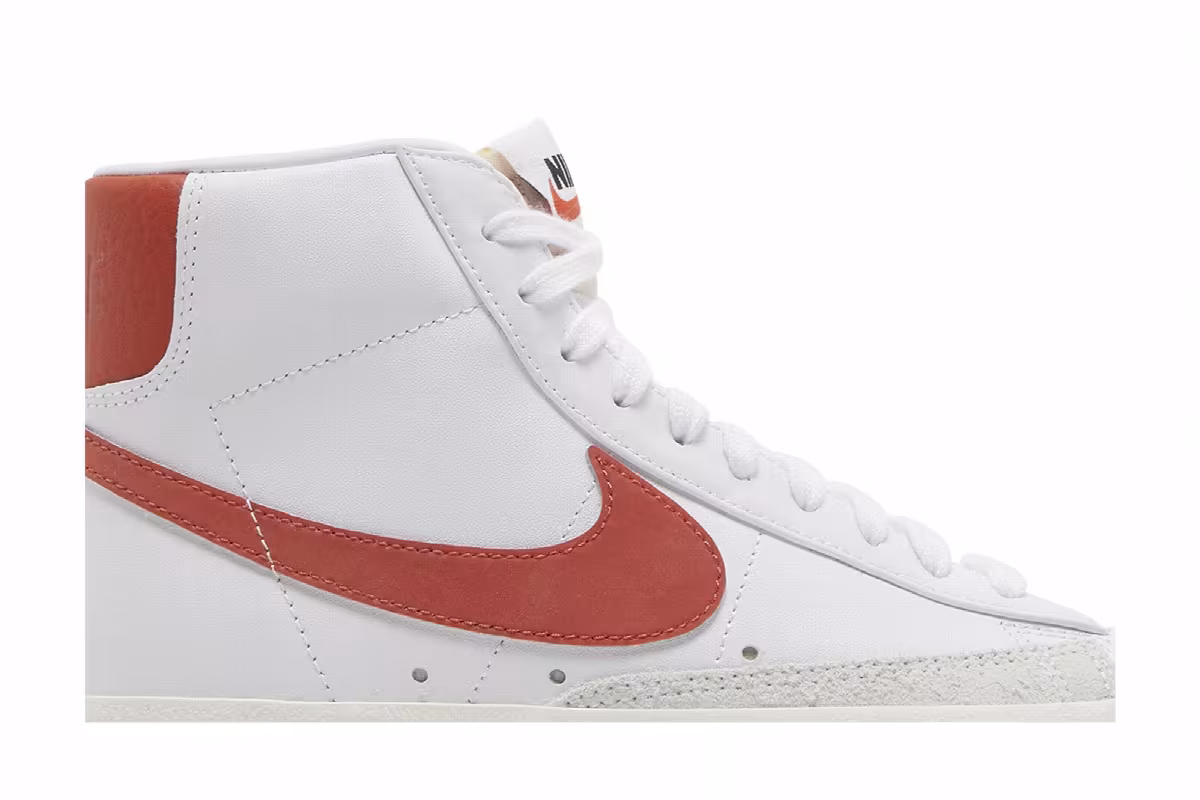Nike Women's Blazer Mid White Orange, view 3