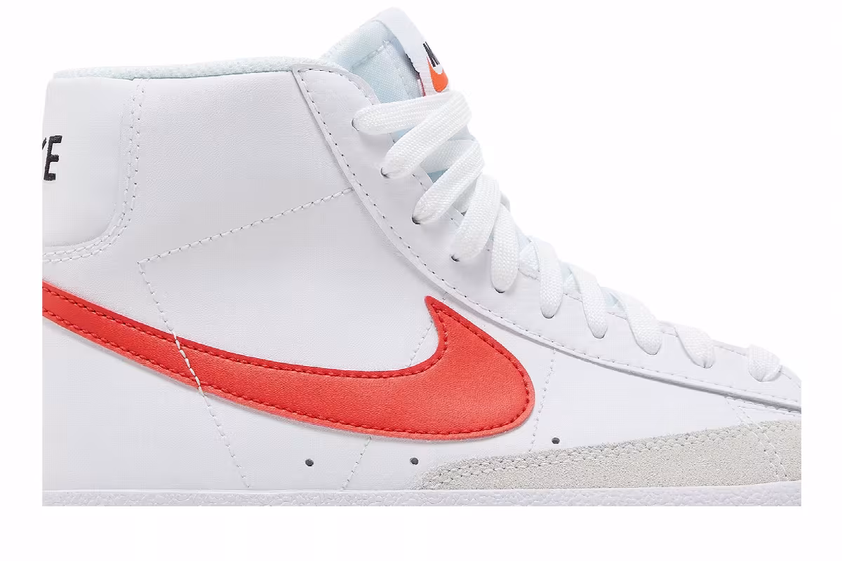 Nike Blazer Mid White Habanero Red Medium Blue, view 3