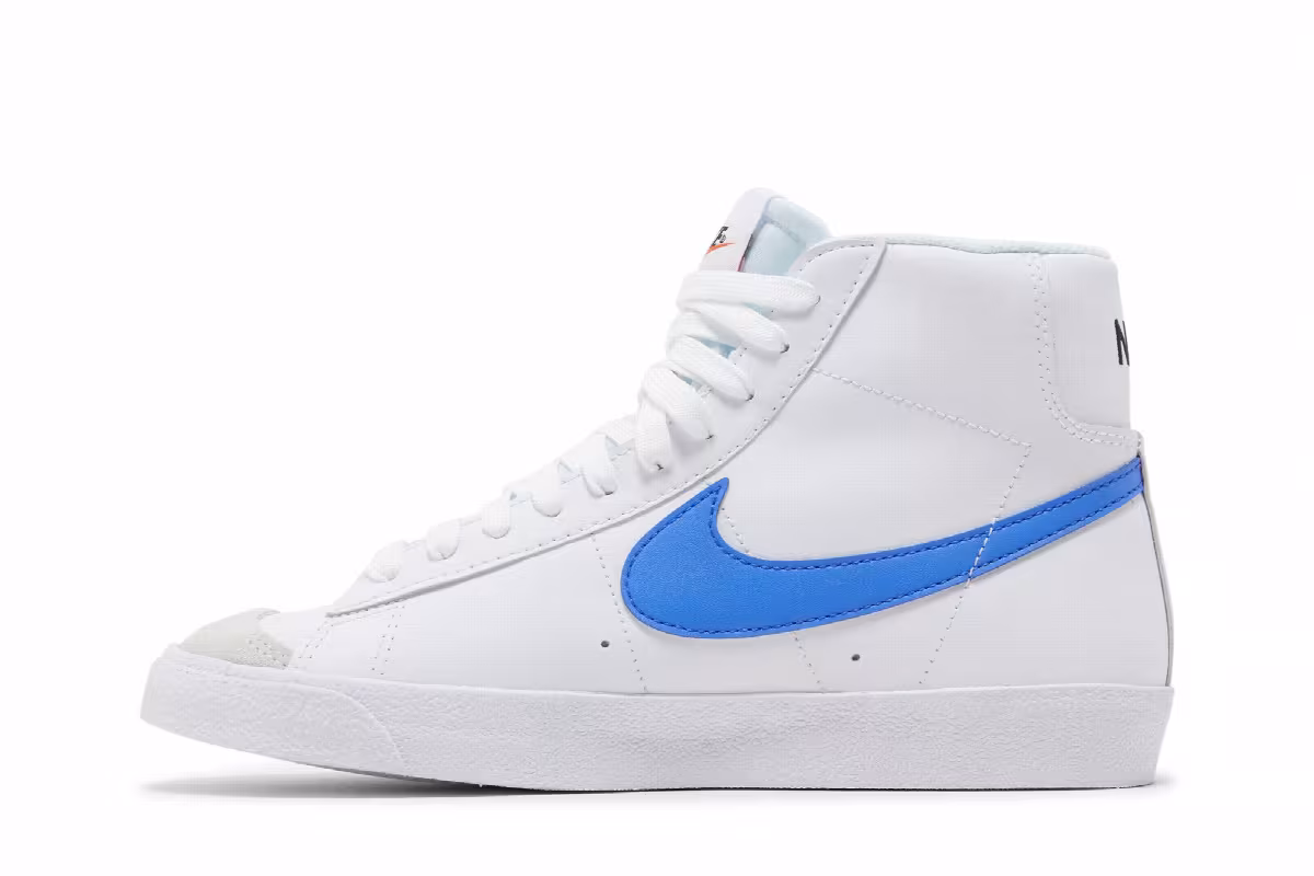 Nike Blazer Mid White Habanero Red Medium Blue, view 4