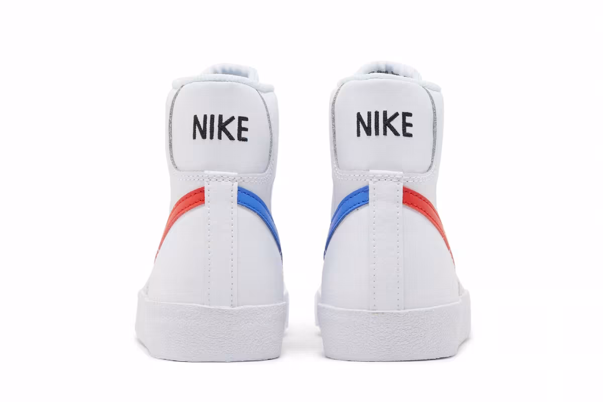 Nike Blazer Mid White Habanero Red Medium Blue, view 7