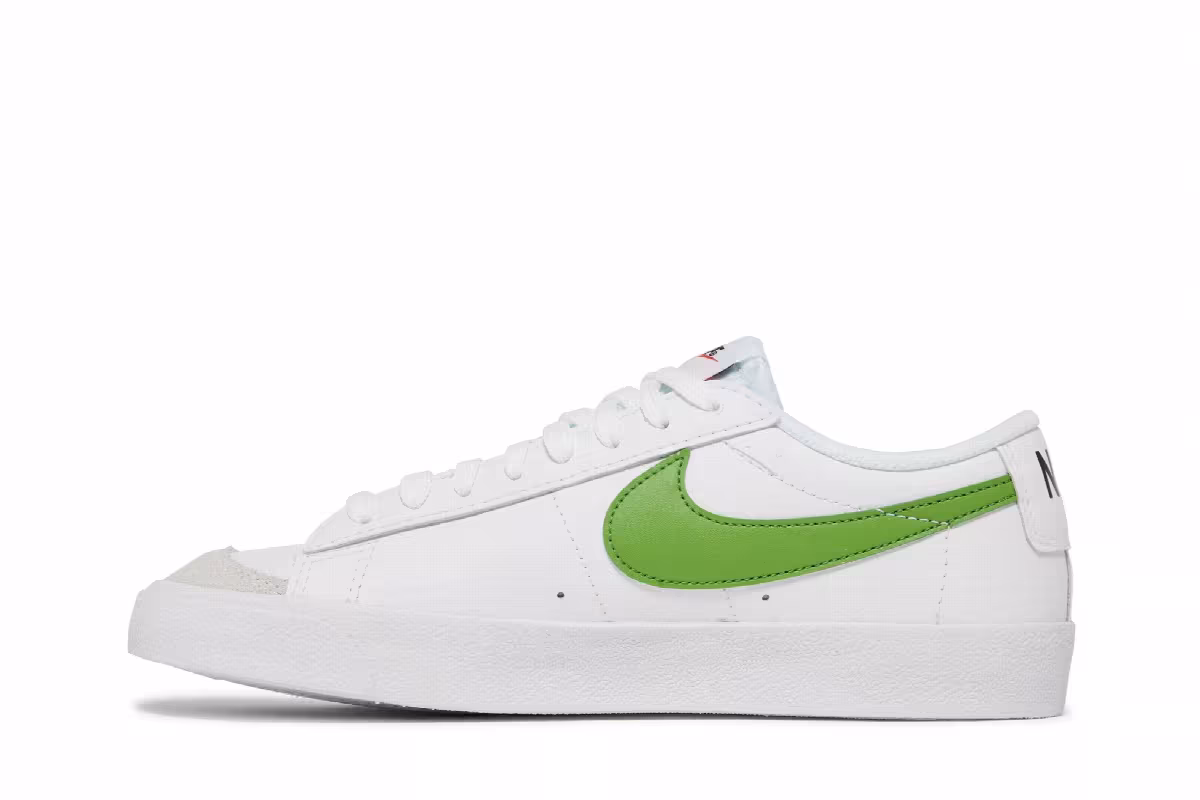 Nike Blazer Low White Chlorophyll Medium Blue, view 4