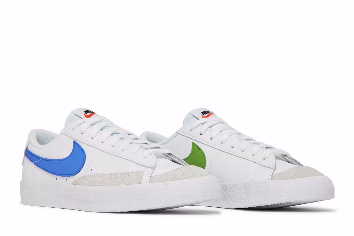 Nike Blazer Low White Chlorophyll Medium Blue, view 9