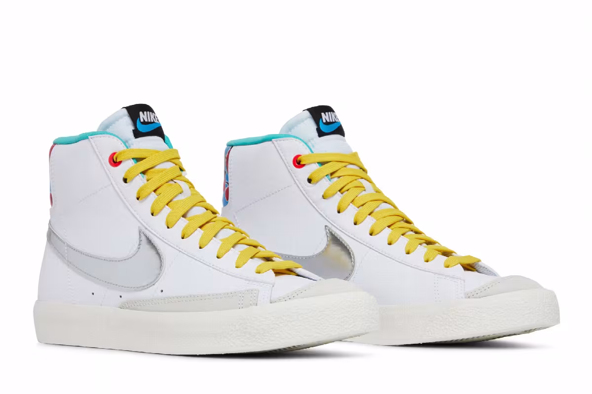 Nike Blazer Mid White Vivid Sulfur, view 9