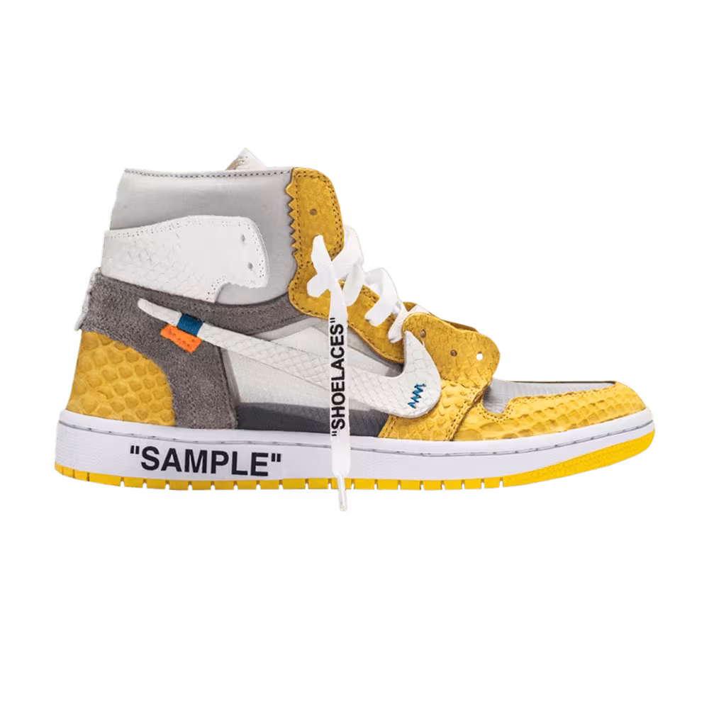 The Shoe Surgeon x Air Jordan 1 High Off-White Canary Yellow Luxe