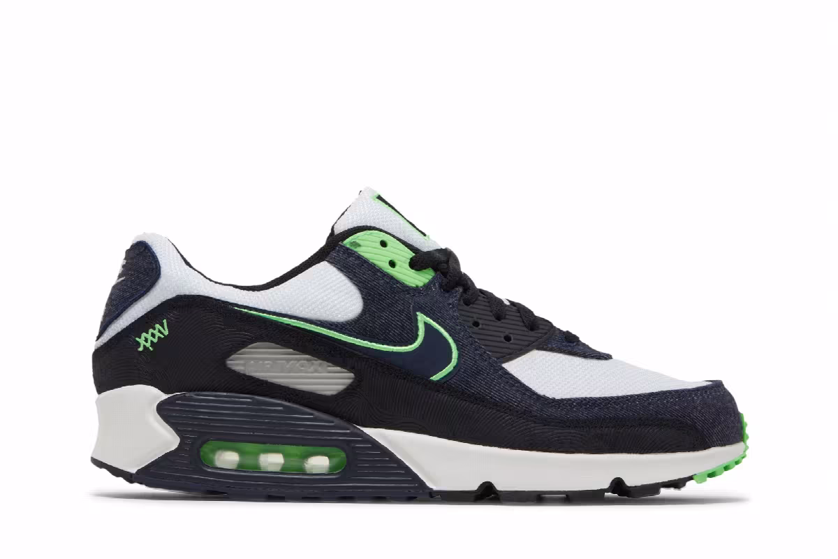 Nike Air Max 90 SE Black Scream Green, view 2