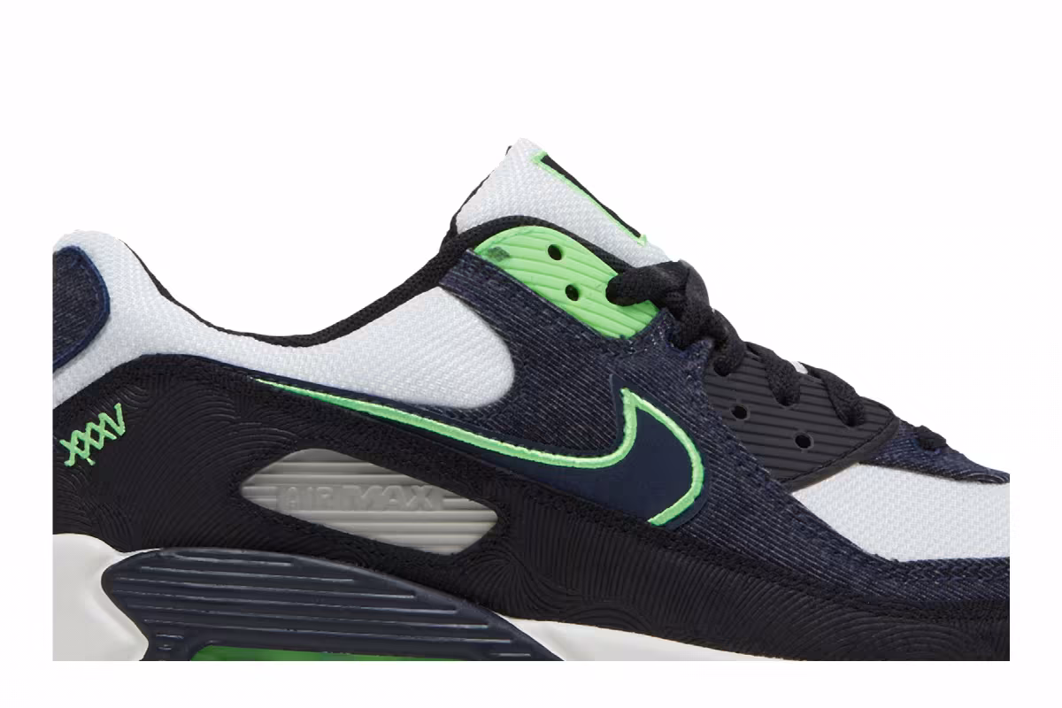 Nike Air Max 90 SE Black Scream Green, view 3