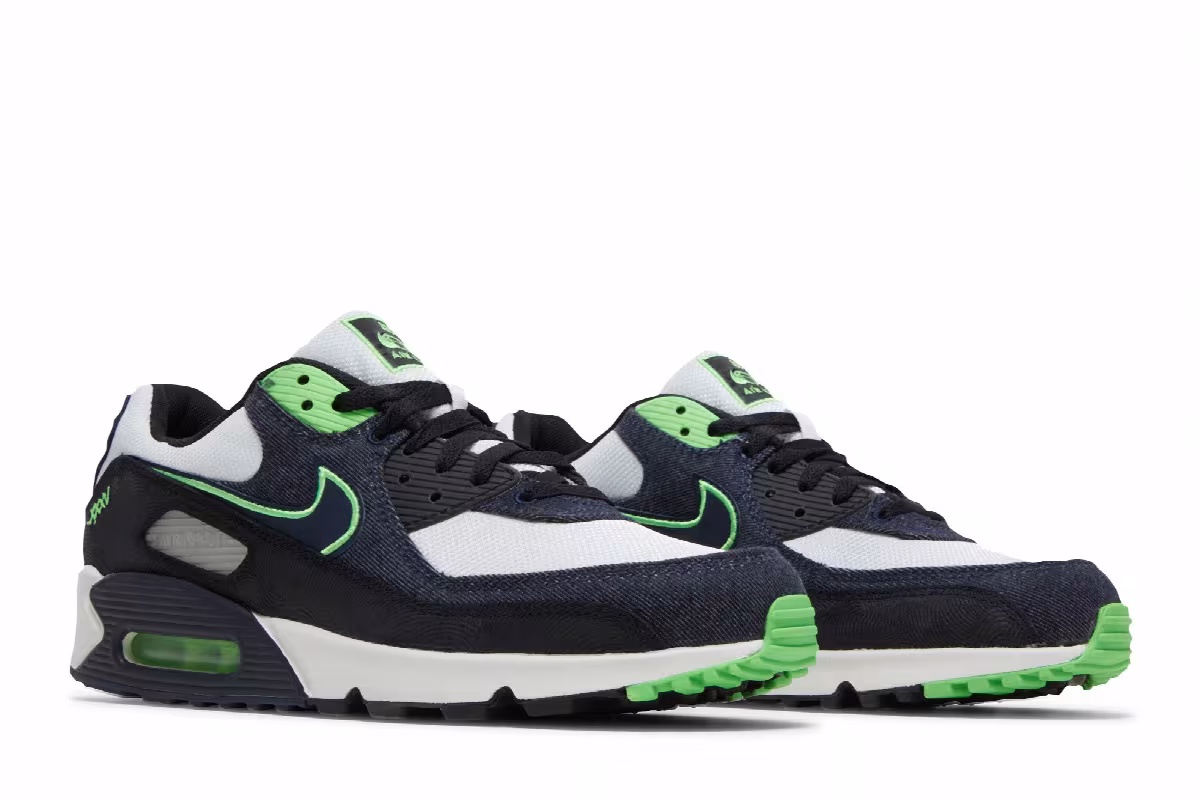 Nike Air Max 90 SE Black Scream Green, view 9