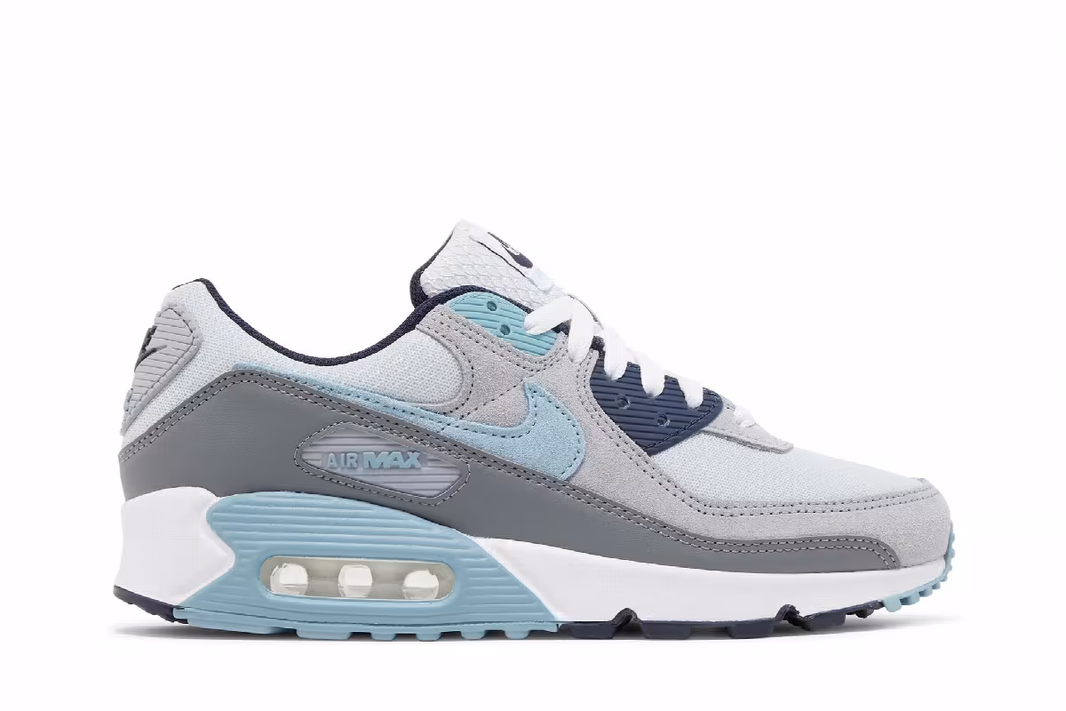 Nike Air Max 90 Pure Platinum Worn Blue, view 2