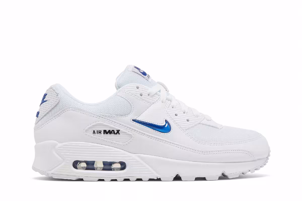 Nike Air Max 90 Jewel - White Game Royal, view 2