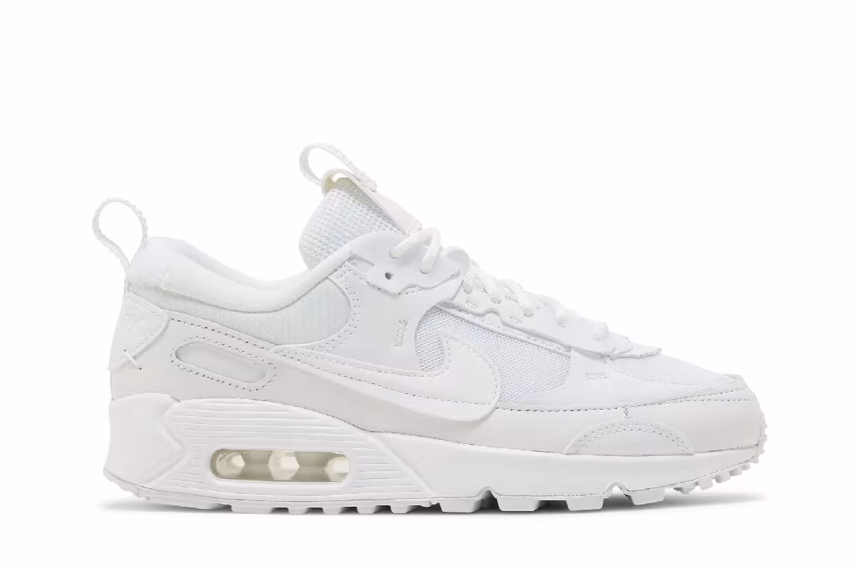 Nike Women's Air Max 90 Futura Triple White, view 2