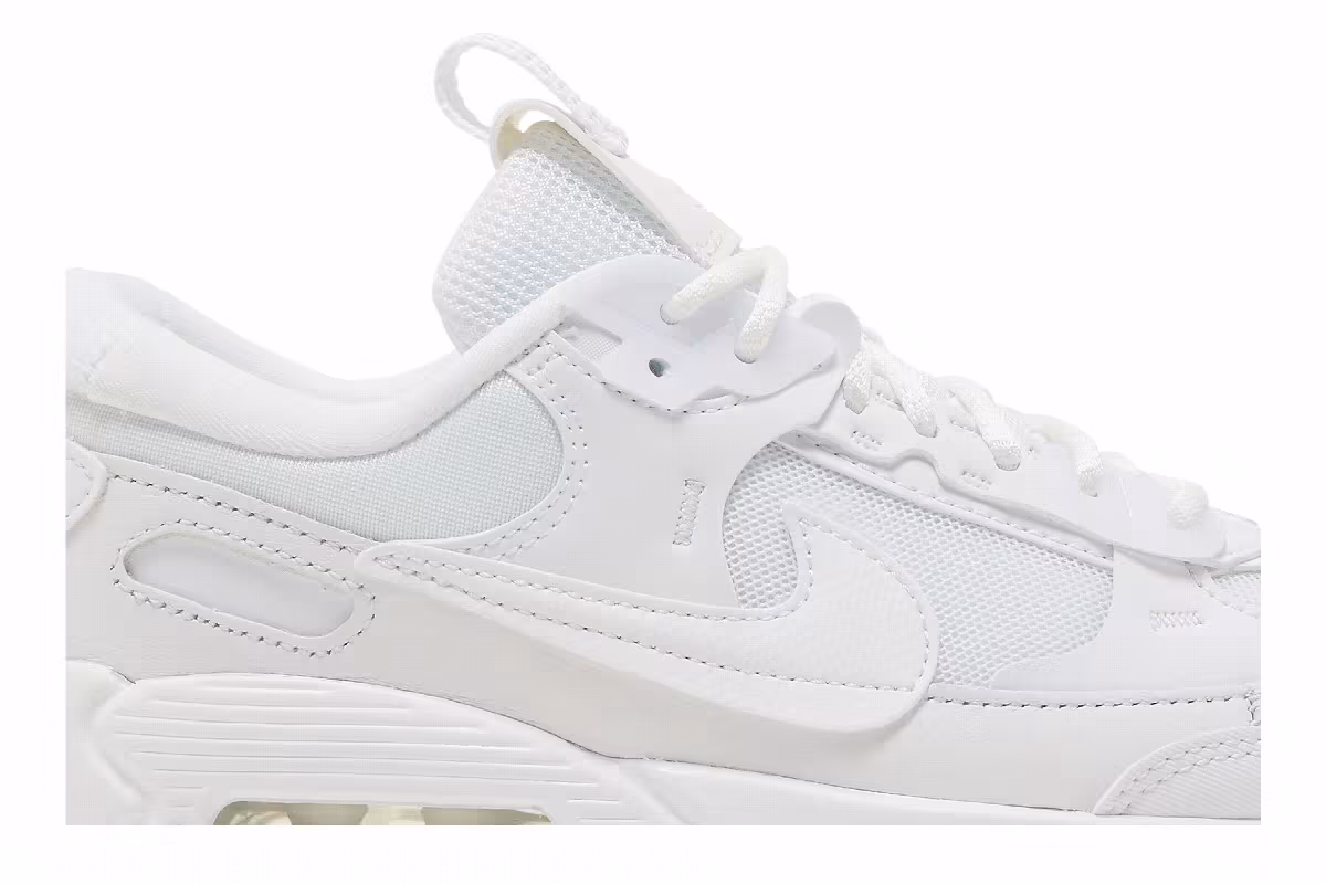 Nike Women's Air Max 90 Futura Triple White, view 3