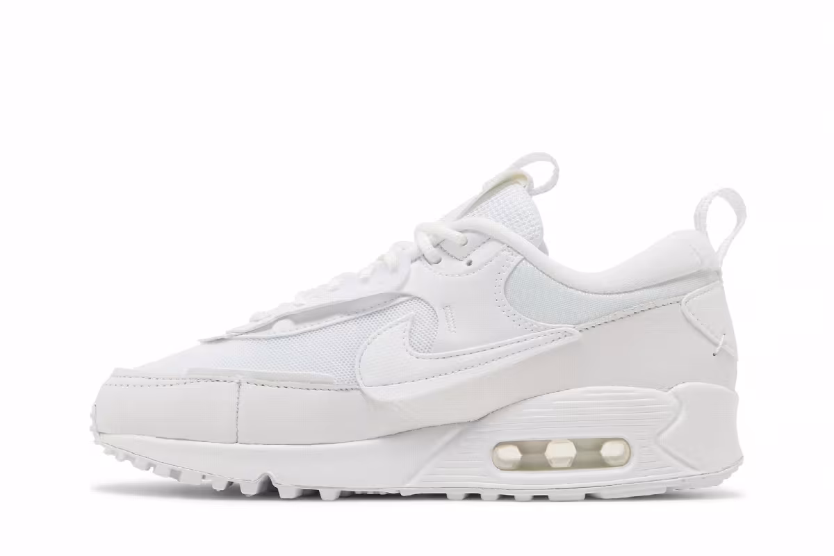 Nike Women's Air Max 90 Futura Triple White, view 4