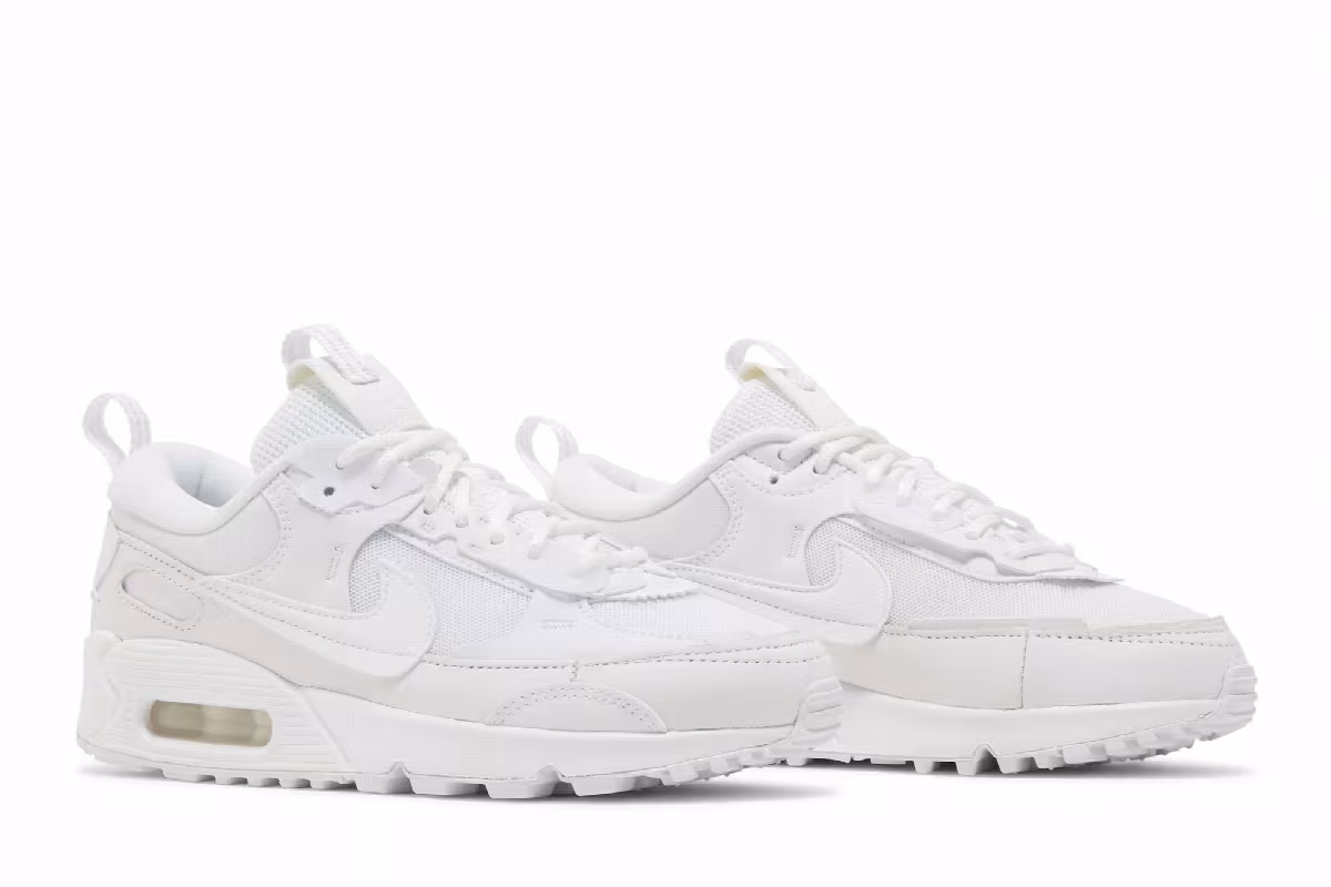 Nike Women's Air Max 90 Futura Triple White, view 9