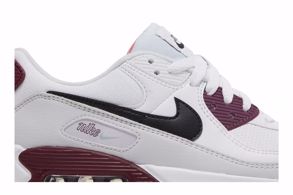 Nike Women's Air Max 90 White Dark Beetroot, view 3
