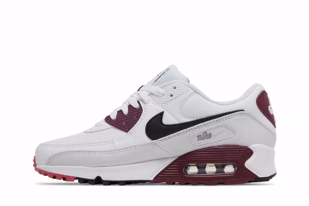 Nike Women's Air Max 90 White Dark Beetroot, view 4
