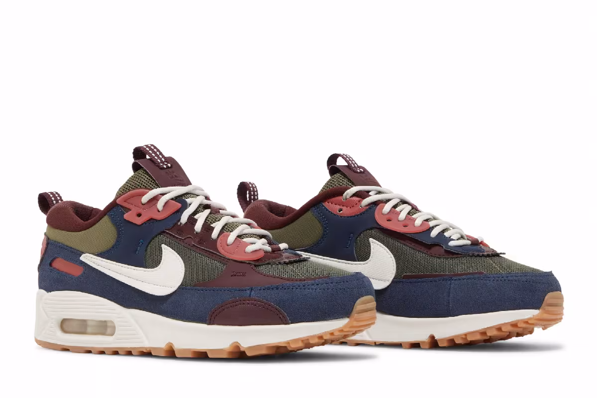 Nike Women's Air Max 90 Futura Medium Olive Navy, view 9