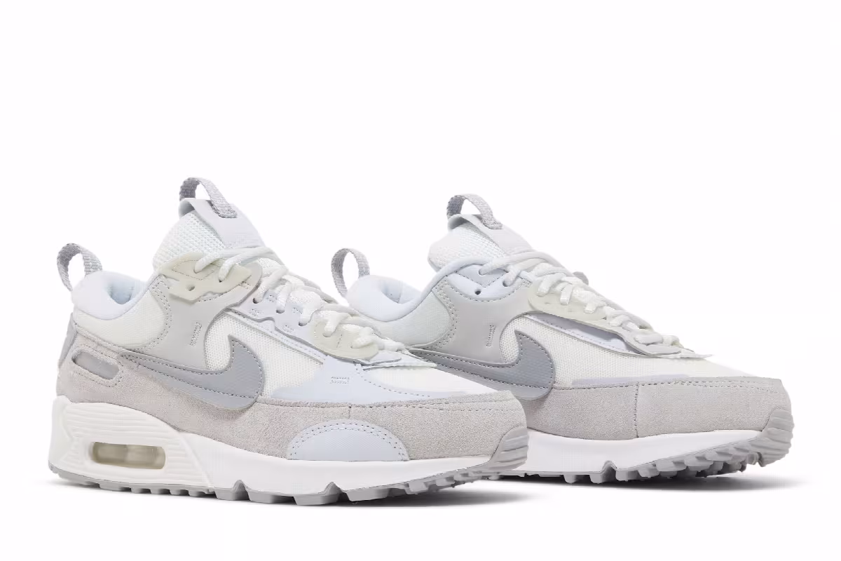 Nike Women's Air Max 90 Futura White Pure Platinum, view 9