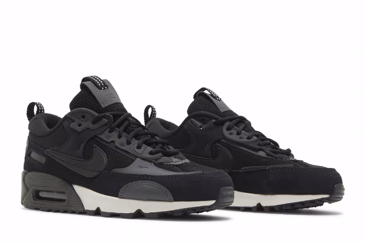 Nike Women's Air Max 90 Futura Black Iron Grey, view 9