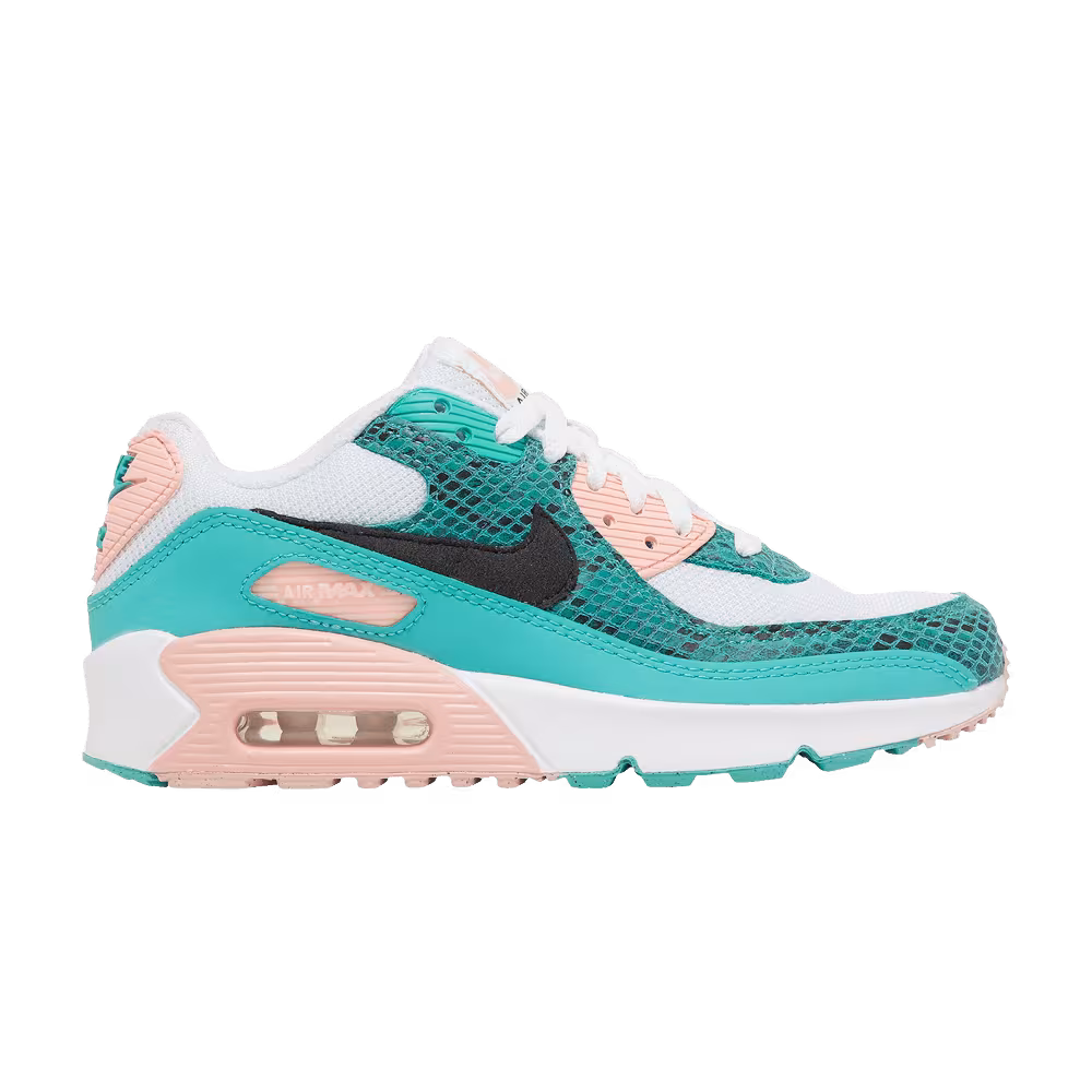 Nike Air Max 90 GS Washed Teal Snakeskin
