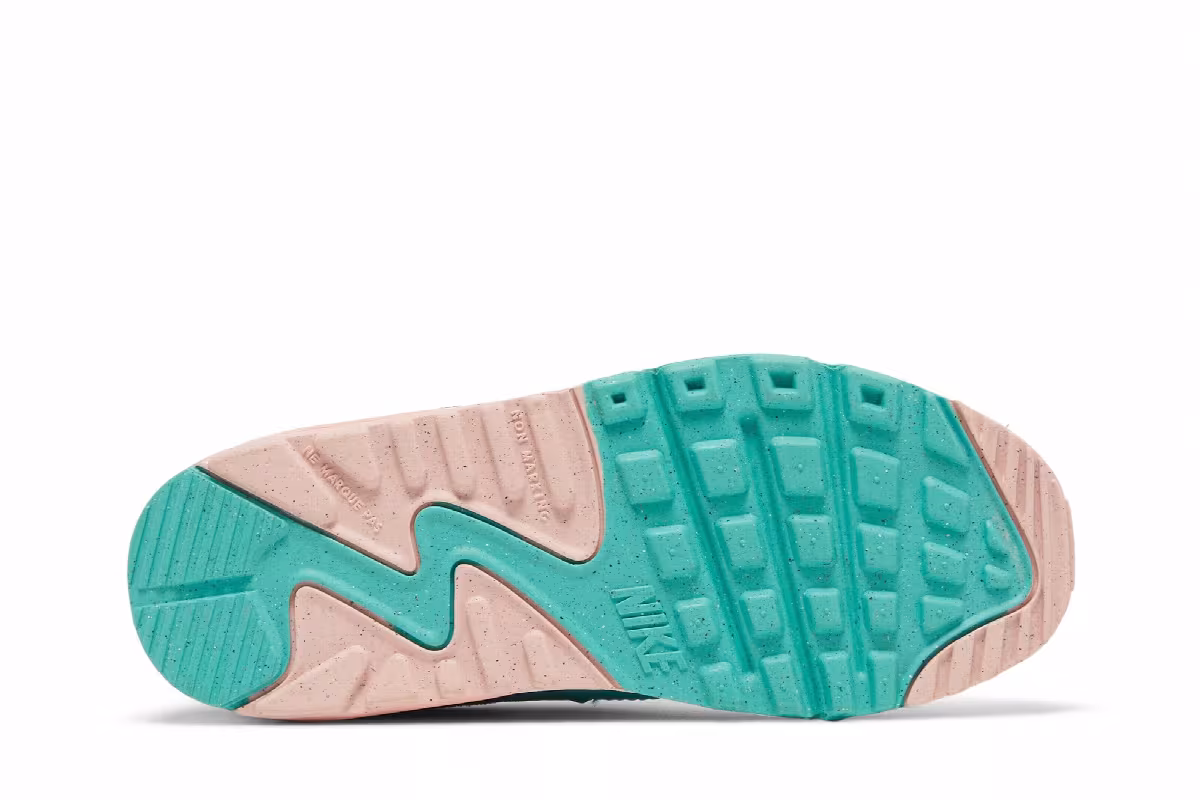 Nike Air Max 90 GS Washed Teal Snakeskin, view 5