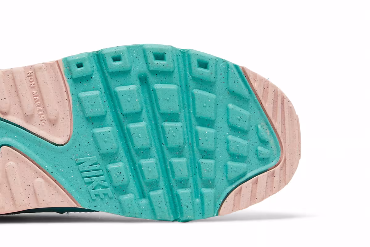 Nike Air Max 90 GS Washed Teal Snakeskin, view 6