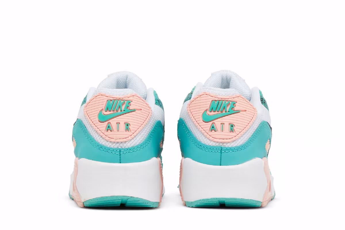 Nike Air Max 90 GS Washed Teal Snakeskin, view 7