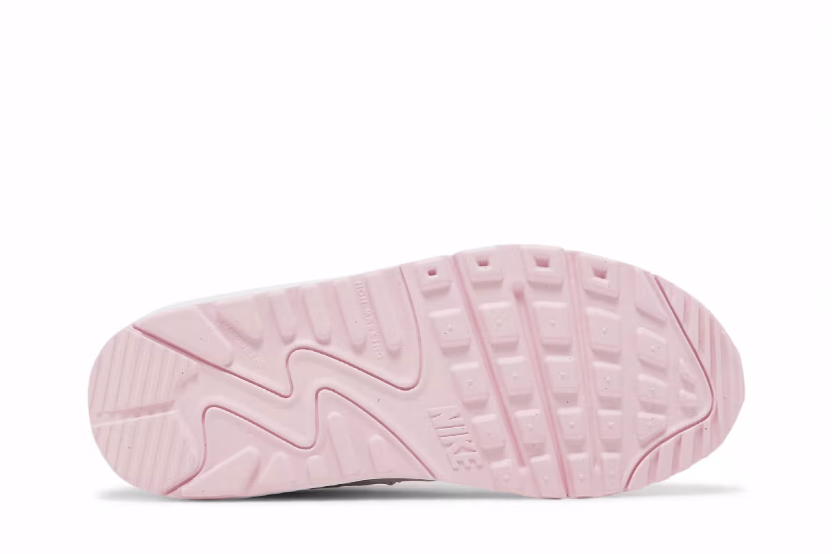 Nike Air Max 90 Leather GS White Pink Foam, view 5