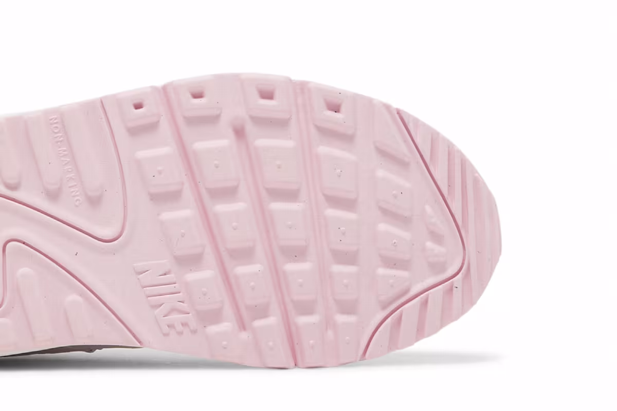 Nike Air Max 90 Leather GS White Pink Foam, view 6
