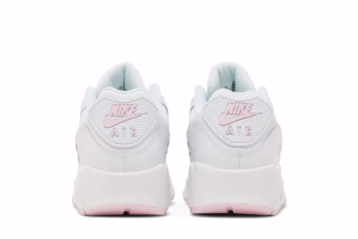 Nike Air Max 90 Leather GS White Pink Foam, view 7