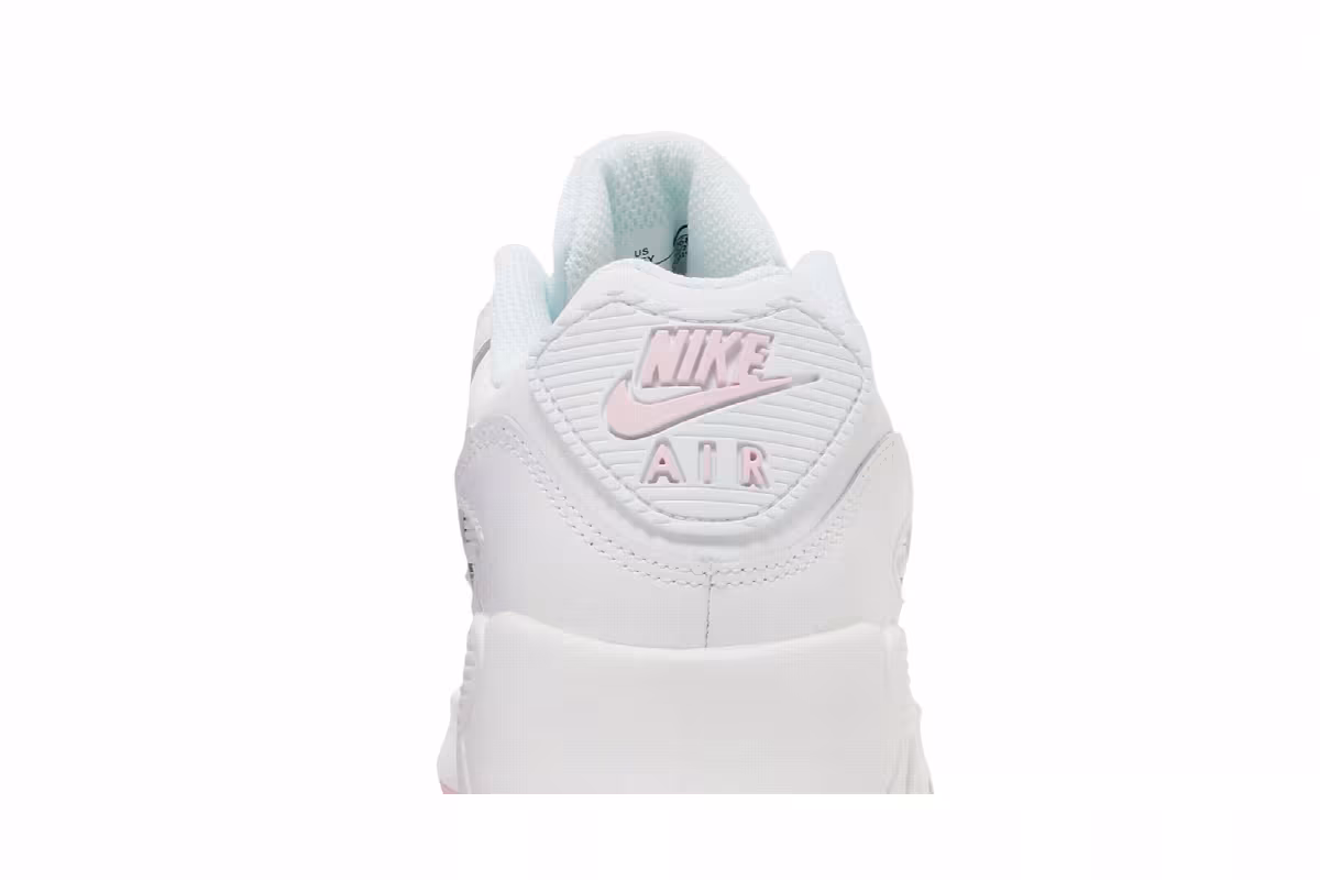 Nike Air Max 90 Leather GS White Pink Foam, view 8