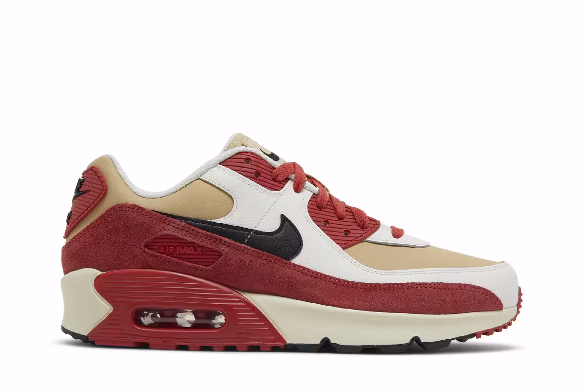 Nike Air Max 90 Leather GS Sesame Red Clay, view 2