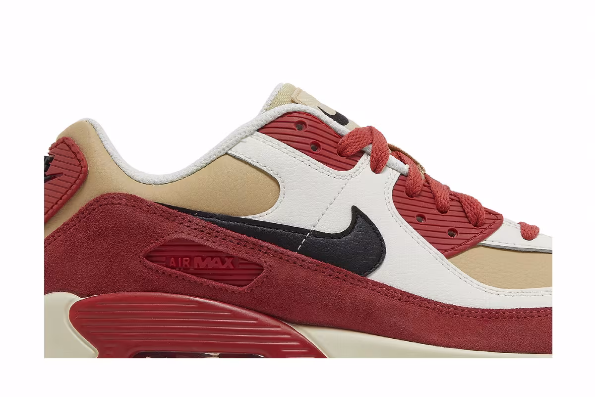 Nike Air Max 90 Leather GS Sesame Red Clay, view 3