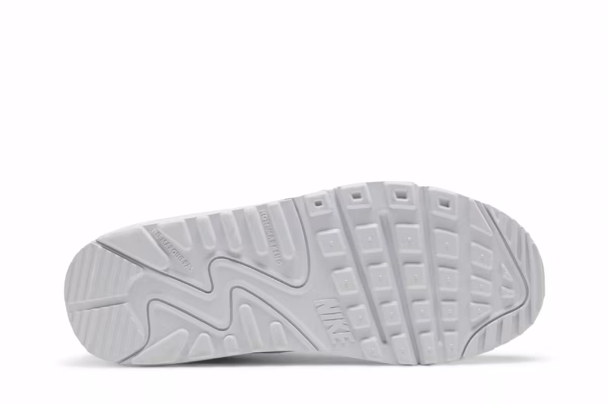 Nike Air Max 90 Leather SE GS Off Noir Metallic Pewter, view 5
