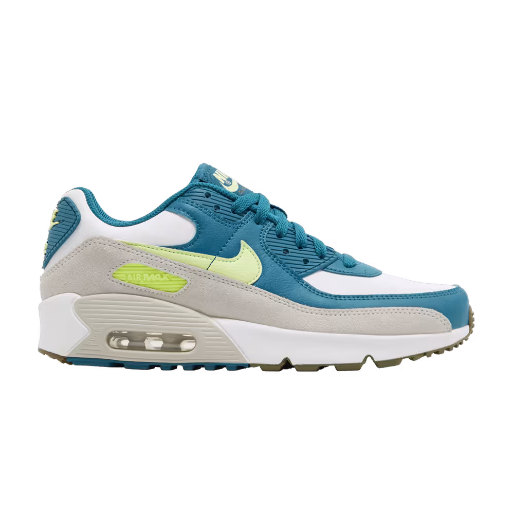 Nike Air Max 90 Leather GS Bright Spruce Barely Volt