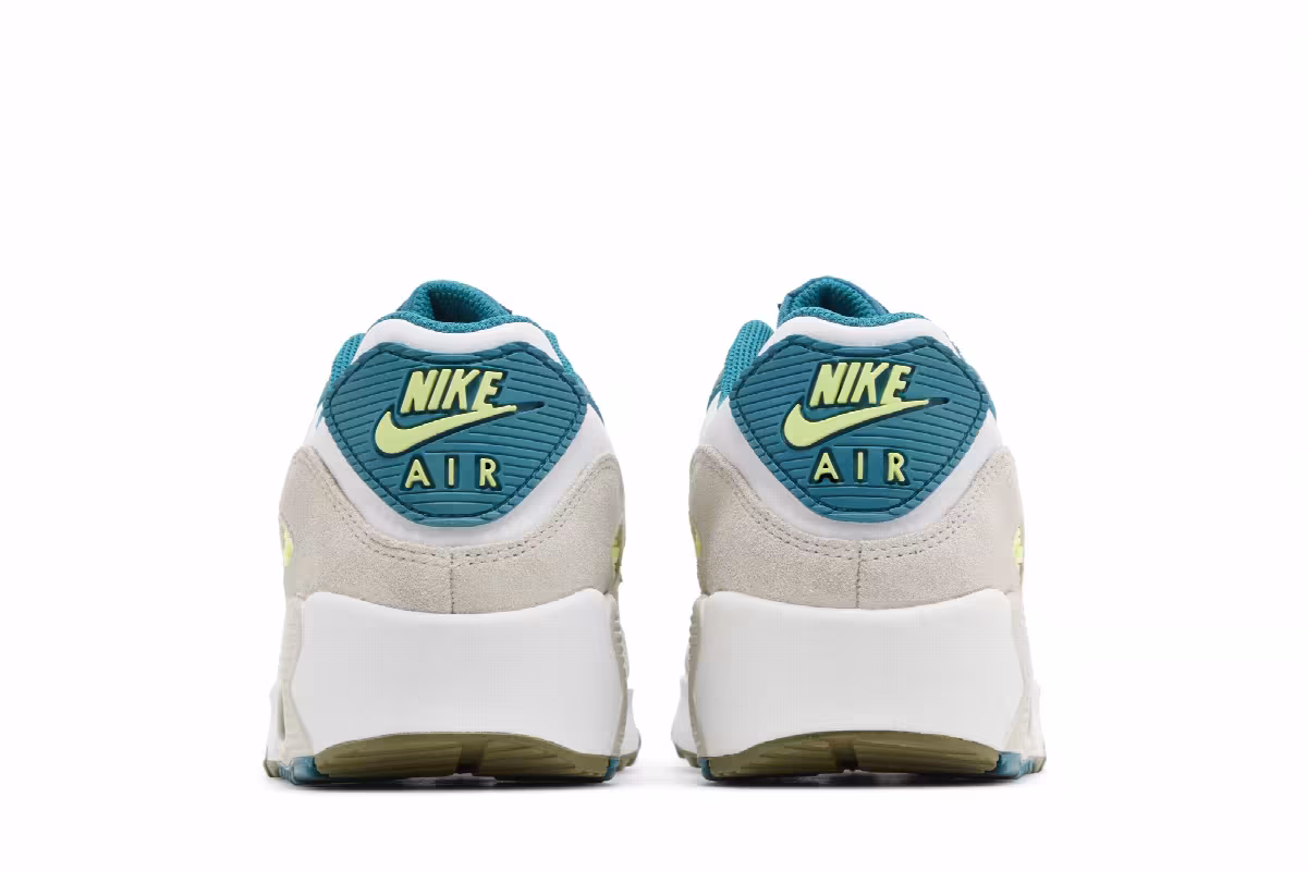 Nike Air Max 90 Leather GS Bright Spruce Barely Volt, view 7