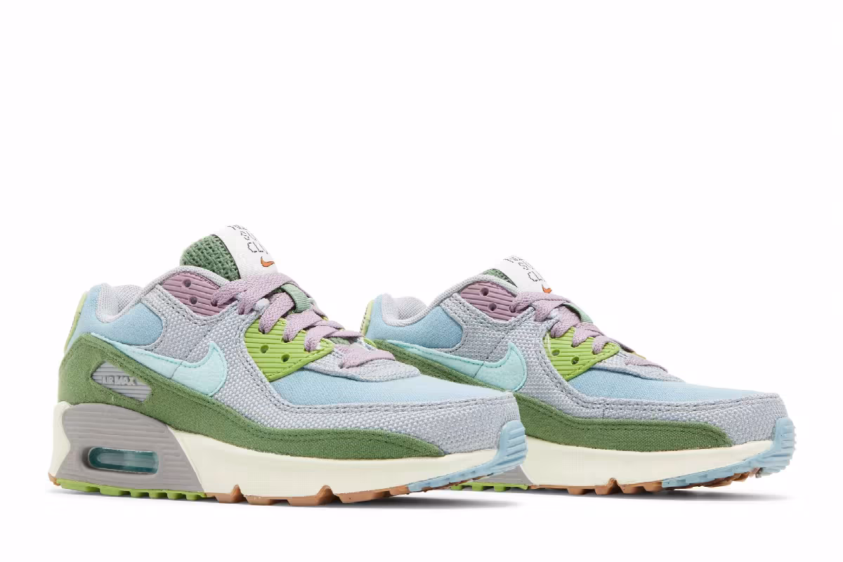 Nike Air Max 90 SE GS Sun Club - Worn Blue Treeline, view 9