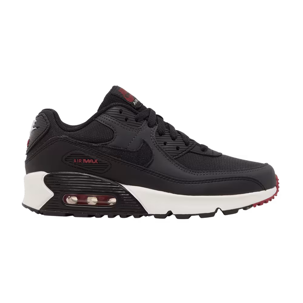 Nike Air Max 90 Leather GS Anthracite Team Red