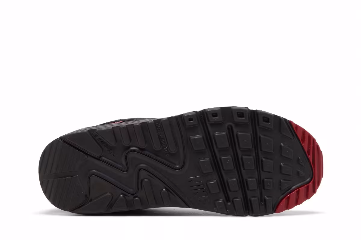 Nike Air Max 90 Leather GS Anthracite Team Red, view 5