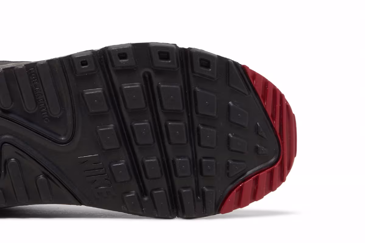 Nike Air Max 90 Leather GS Anthracite Team Red, view 6