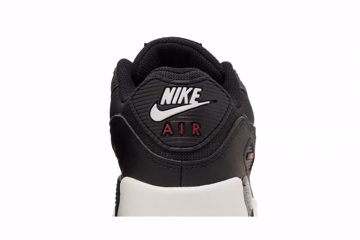 Nike Air Max 90 Leather GS Anthracite Team Red, view 8