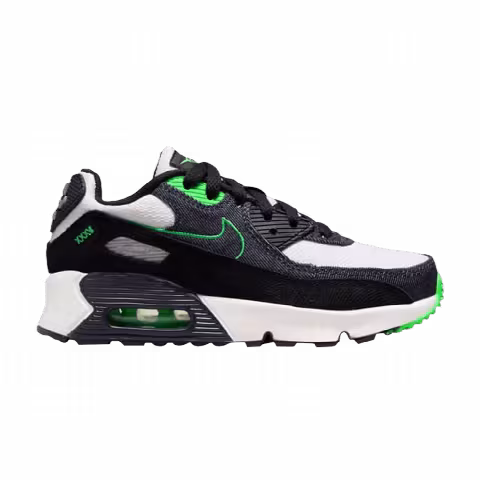 Nike Air Max 90 Leather SE PS 'Black Scream Green'