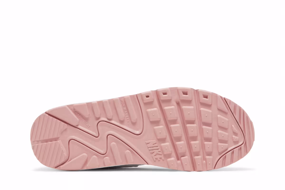 Nike Air Max 90 Leather GS White Pink Glaze, view 5