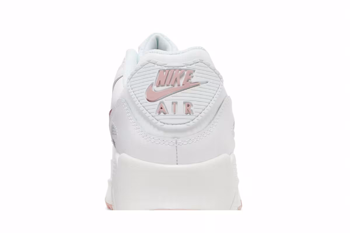 Nike Air Max 90 Leather GS White Pink Glaze, view 8