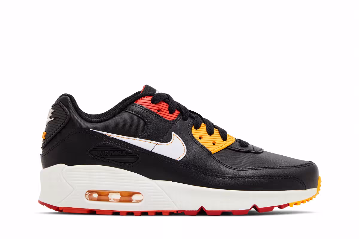 Nike Air Max 90 Leather GS Black Cosmic Clay, view 2