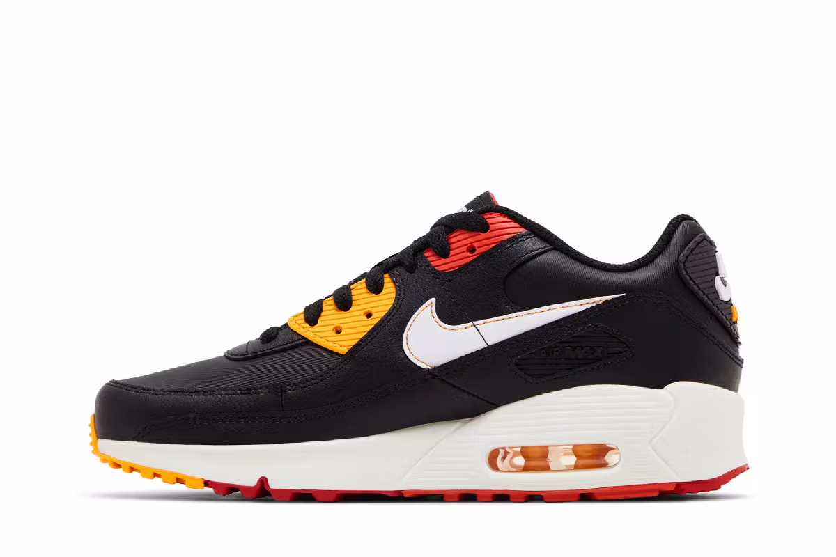 Nike Air Max 90 Leather GS Black Cosmic Clay, view 4