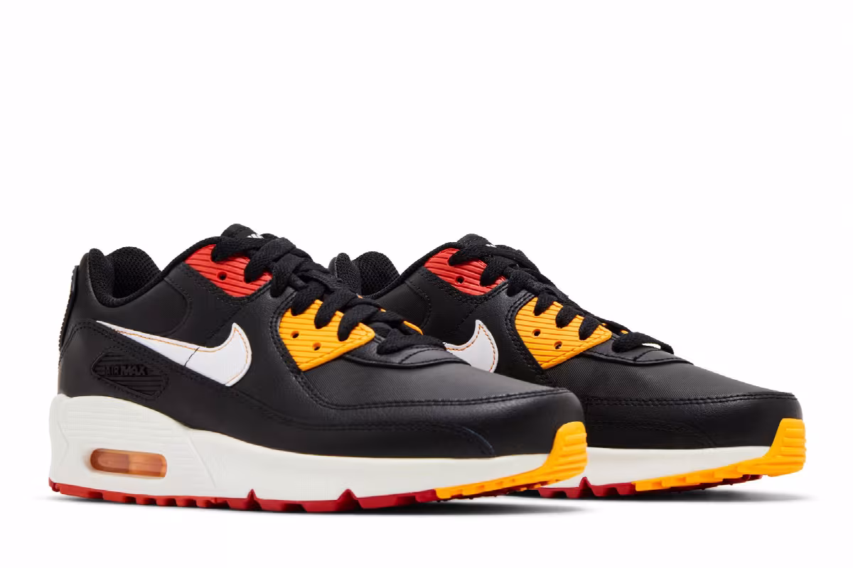 Nike Air Max 90 Leather GS Black Cosmic Clay, view 9